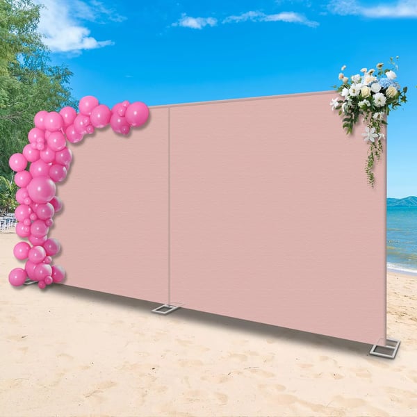 Bryllupsbue - Baggrundsstativ - Jern - 6 x 3 m XL - Kraftig konstruktion - Til balloner & blomster - Plante støtte - Sølv