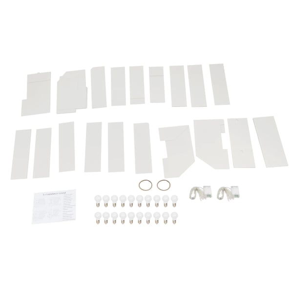 LED Nummerlampe - 100 cm - Varmt Lys - Tal 50 - Til Fødselsdag, Fest, Bryllup - Hvid