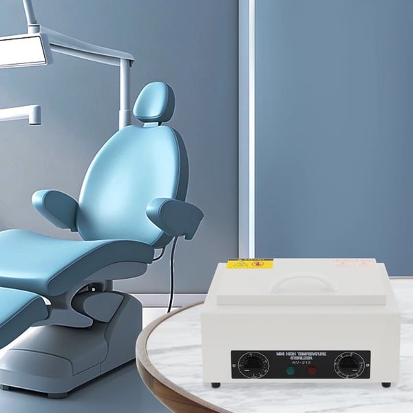 Tørvarme sterilisator til negleværktøj - Varmluft sterilisationsskab - 300W - 50–220°C - 2 L - Timer 0–60 min - 220V 50Hz - Lysegrå