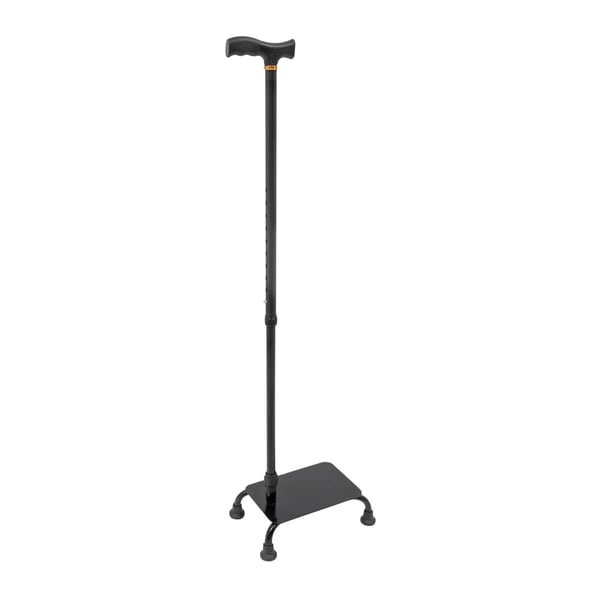 Gangstok til trapper - Gangstok - Justerbar Højde - Design 2‑i‑1 - Høj Stabilitet - Maks 150 kg - Aluminiumlegering & Jern - Sort