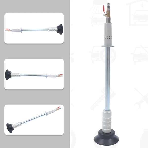 Pneumatisk buleudtrækker - Glidehammer - 12 cm sugekop - 116×620 mm - Karrosseri/pladereparation - Sort