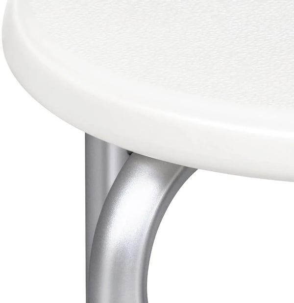 Brusestol / Bruseskammel - Aluminium - Højdejusterbar i 8 trin - 32x32x36–54 cm - Skridsikre fødder - Stabil konstruktion - Nem montering