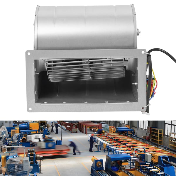 Centrifugalblæser - Ventilations-/sugeventilator - AC 220V - 150W - 3 kuglelejer - 1300 rpm - 840 m³/t - Lavt støjniveau - Sølv