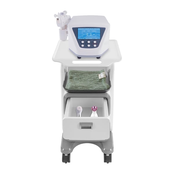 Salon- og klinikvogn med hjul - 2 skuffer - 60 kg bæreevne - 44×44×73,5 cm - ABS/PC/metal - Hvid