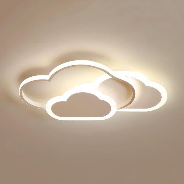 Pilvenmuotoinen LED-kattoplafondi - 56 cm - 3 valonväriä - Himmennettävä - Akryyli + rauta - 220 V AC - LED sisältyy - Valkoinen Pilvenmuotoinen LED-kattoplafondi - 56 cm - 3 valonväriä - Himmennettävä - Akryyli + rauta - 220 V AC - LED sisältyy - Valkoinen