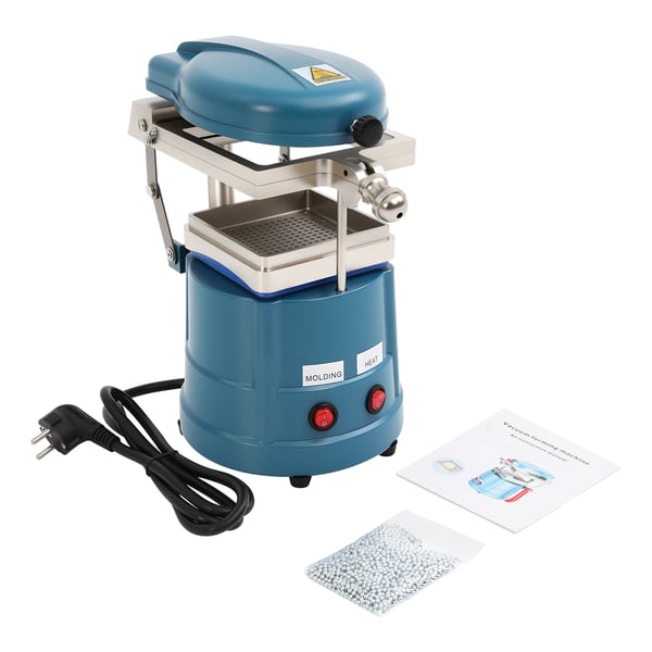 Dental vakuumformer - Vakuumformningsmaskine - 1000 W - Med stålkugler - Varmeformningsværktøj - Aluminium-kobberlegering - Blå