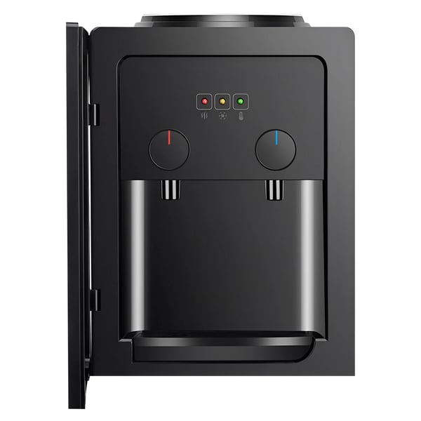 Vattendispenser - Bordsmodell - Varmt & Kallt Vatten - 220V 50Hz - Uppvärmning 550W, Kylning 75W - PP-hölje - Svart
