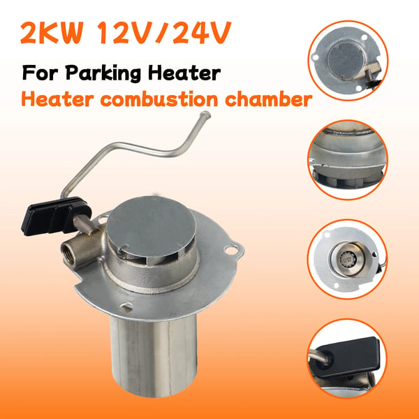 Diesel parkeringsvarmer/standvarmer - Forbrændingskammer pakning - 2 kW - 12 V - Reservedel - Til bil lastbil camper - Sort