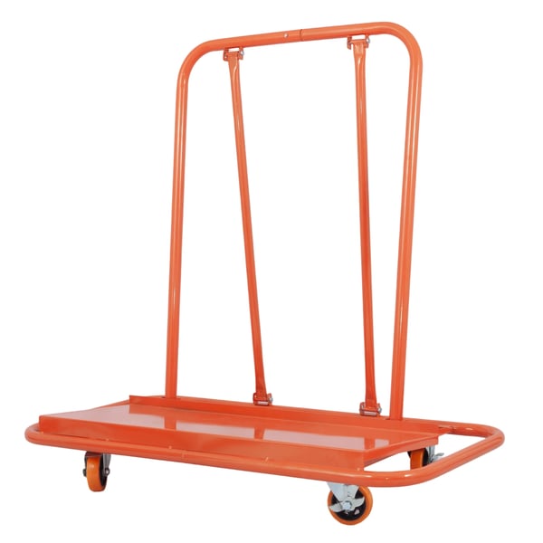Skivvagn - Gipsskivetransportvagn - Maxbelastning 1000 kg - Med Hjul - Robust Konstruktion - Storlek L - Röd