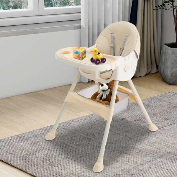 Lasten syöttötuoli - 3-in-1 - Elintarvikekelpoinen PP, Irrotettava tarjotin, 4 pyörää, 1–2 vuotta