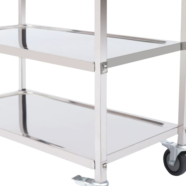 Multifunktionel Rullevogn - 3-Etagers Serveringsvogn - Rustfrit Stål 201 - 20 kg Pr. Hylde - 75×40×83,5 cm - Samling Påkrævet - Armygrøn