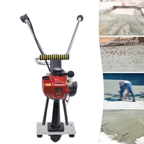 Vibratorbalk Beton - Power Screed Motorenhed - Firetakts Benzin 35,8 cm³ - Effekt 900 W - Vibrationskraft 260 kg - Tank 0,65 l - Rustfrit Stål