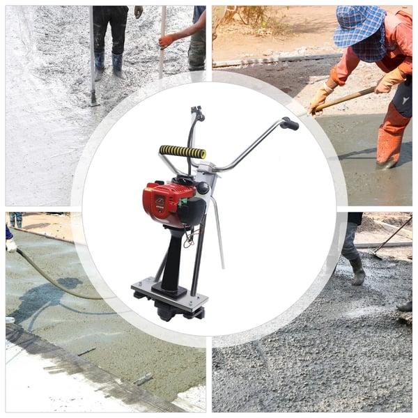 Vibratorbalk Beton - Power Screed Motorenhed - Firetakts Benzin 35,8 cm³ - Effekt 900 W - Vibrationskraft 260 kg - Tank 0,65 l - Rustfrit Stål