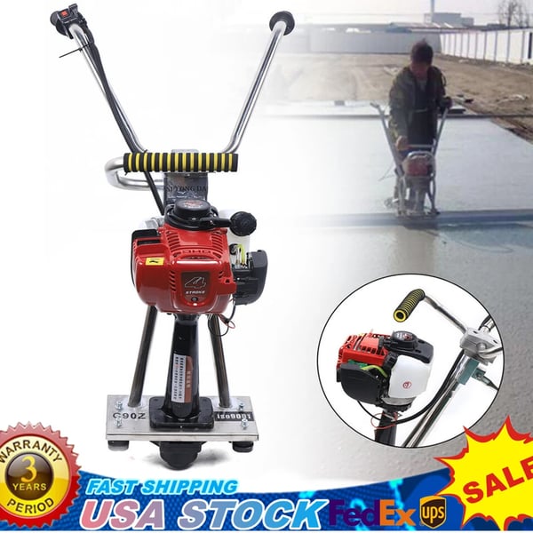 Vibratorbalk Beton - Power Screed Motorenhed - Firetakts Benzin 35,8 cm³ - Effekt 900 W - Vibrationskraft 260 kg - Tank 0,65 l - Rustfrit Stål