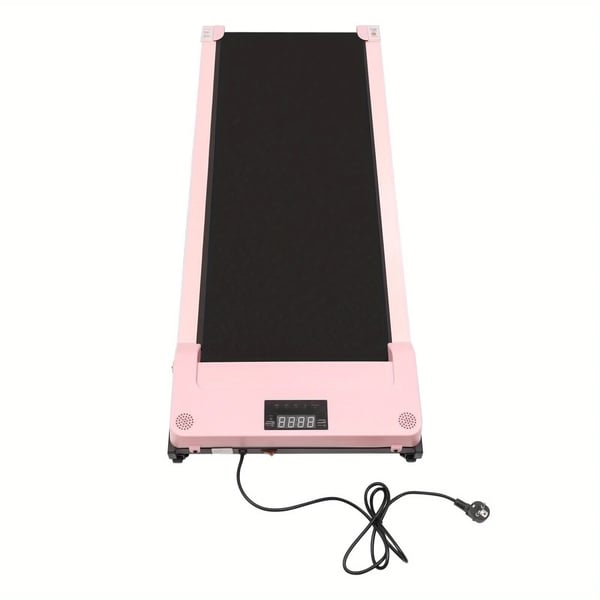 Walking Pad - Løbebånd - Sammenklappeligt - 1–6 km/t - LED-display - Fjernbetjening - Til Hjem & Kontor - Pink