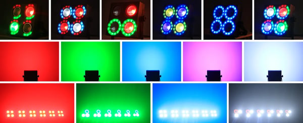 LED Scenelys - Mini 80W Par Can - DMX styring - 90–240 V - Kompakt - Til DJ & scene - Varm hvid