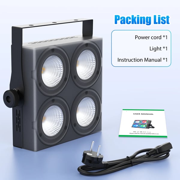 LED Scenelys - Mini 80W Par Can - DMX styring - 90–240 V - Kompakt - Til DJ & scene - Varm hvid