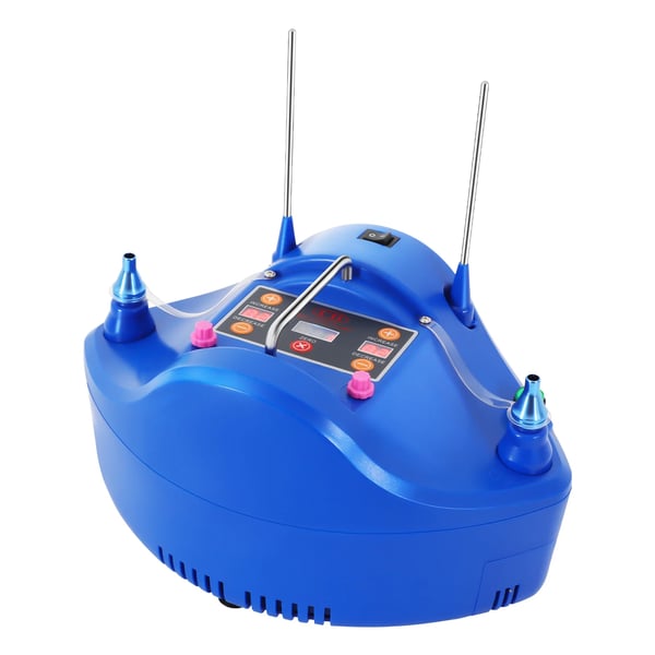 Ballonpumpe - Elektrisk luftpumpe - 1200 W, 500 l/min, Børsteløs motor, 220 V EU-stik, Fodpedal, 1,8 m kabel - Blå