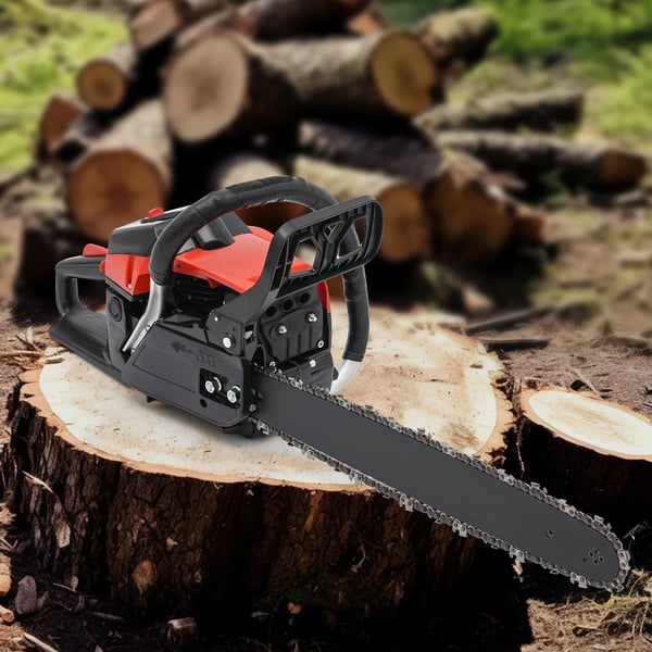 Motorsav - Benzin 58 cc - Sværd 45 cm - Anti-vibration - Til træfældning & beskæring - Sort - CE
