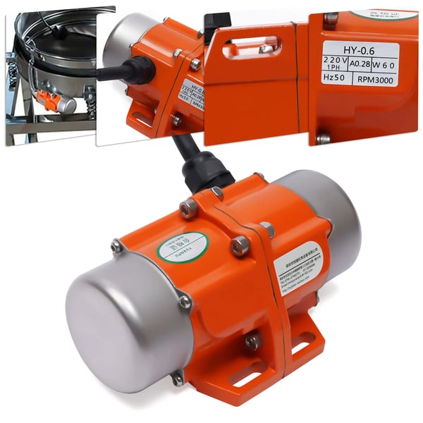 Vibrationsmotor - 1-faset asynkron - 60 W - 220 V - Rystemotor til industri - Grøn