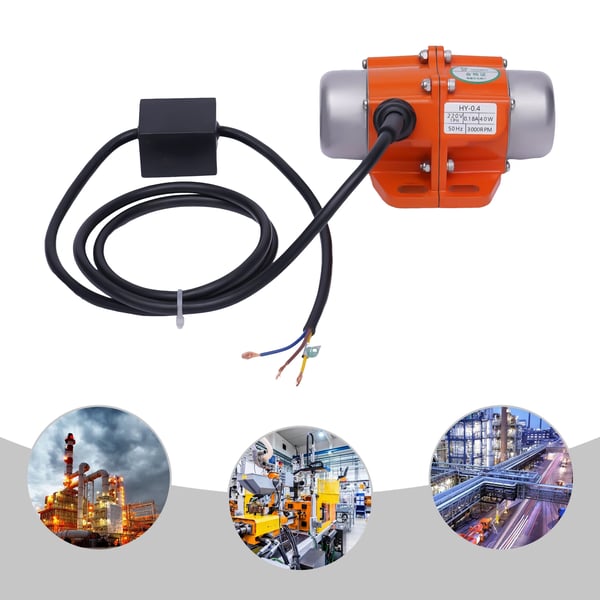 Vibrationsmotor - 1-faset asynkronmotor - 100 W, 220 V, Industrivibrator - Blå