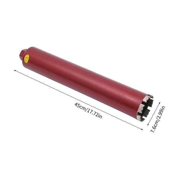 Diamant kerneborkrone - Kernebor - Ø 76 mm (7,6 cm) - Tør/Våd boring - Beton og murværk - Håndholdt - Sølv