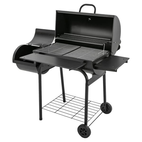Utomhusgrill - Kolgrill - Fristående - Med termometer - Grillgaller - Legeringsstål/järn - Kol (ingår ej) - Svart