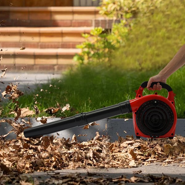 Løvblæser & Løvsuger - Håndholdt Benzindrevet - 2-takt - 25,4 cm³ - Mulchfunktion - Sort/Rød