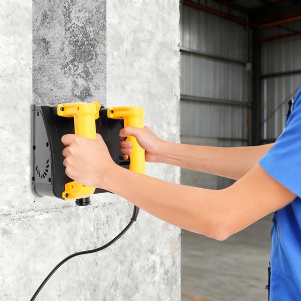 Elektrisk pudsfræser - Vægplaner - Effekt 1200 W - Bredde 15 cm - Dybde 1–4 mm - Omdrejninger 4000 rpm - EU-stik 220 V - Glatte klinger - Sort