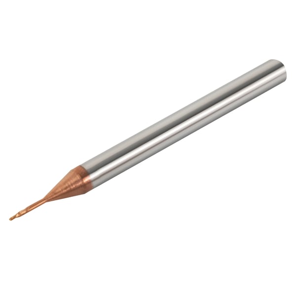 Konisk kuglenæsefræser - Endefræser - Solid hårdmetal - 6 mm - HRC55 - 2 skær - CNC til træ og metalgravering - Sølv