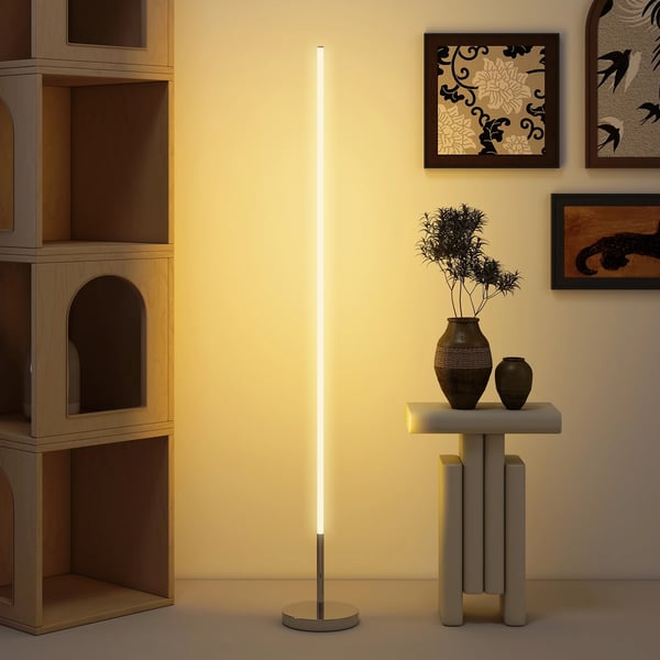 Modern golvlampa - Justerbar färgtemperatur 3000–6000K - Magnetisk fjärrkontroll - Timer - Dimbart ljus - Ljusflöde 249–2000 lm