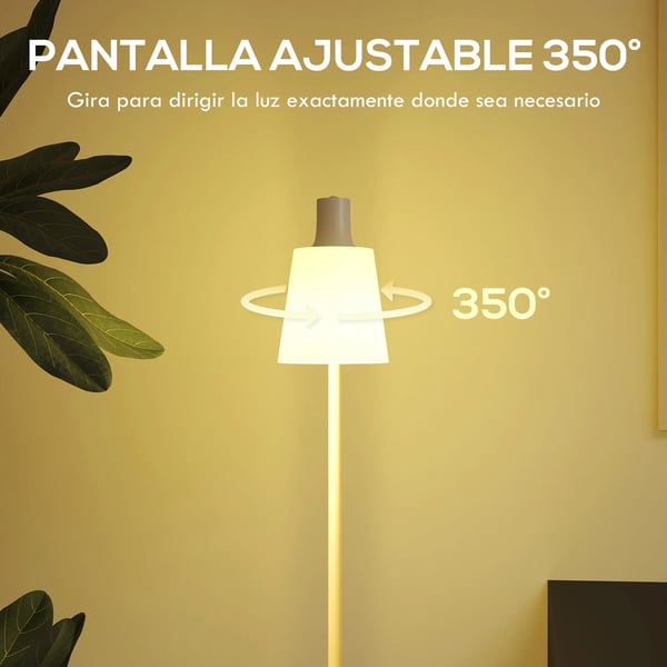 LED golvlampa - Dimbar - 350° vridbar skärm - 3 färgtemperaturer 3000/4000/6500K - E27-sockel - 249–2000 lm