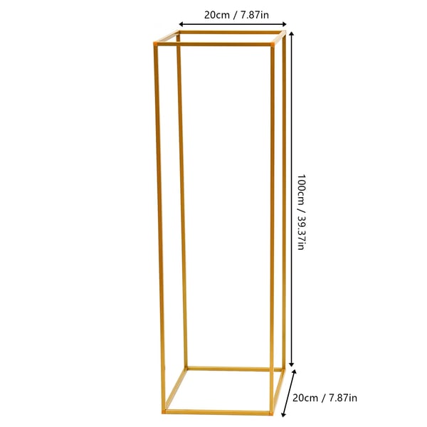 Blomsterstand til bryllup og fest - Geometrisk vasesøjle borddekoration - 2-pak - 80 cm + 100 cm - Metal - Moderne stil - Stående - Guld
