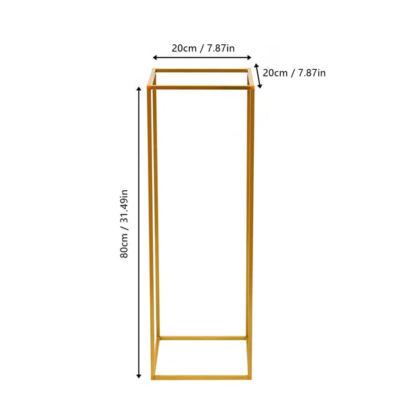 Blomsterstand til bryllup og fest - Geometrisk vasesøjle borddekoration - 2-pak - 80 cm + 100 cm - Metal - Moderne stil - Stående - Guld