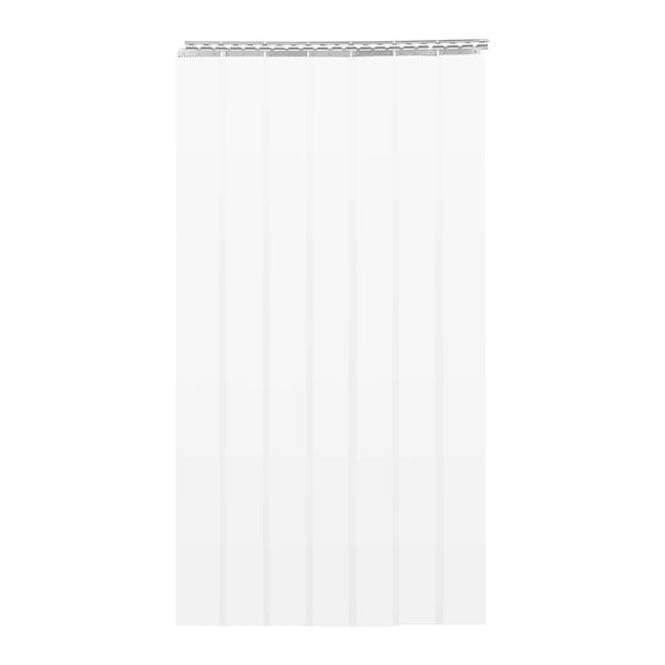 PVC strimmelgardin - Dørforhæng - Magnetlukning - Borremontering - 7 Strimler - 2 m x 18 cm/stk - Samlet Bredde 1,05 m - Grå
