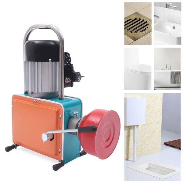 Afløbsrensmaskine - Rør- og kloakrenser - 1000 W - 400 o/min - Ø 20–150 mm - 30 m spiralkabel - Kobbermotor - Jern