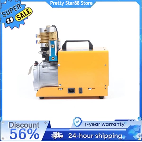 Bærbar PCP-luftkompressor - Højtrykskompressor - Intelligent Trykstyring - 1,8 kW - 100 L/min - 220 V EU-stik - Olie-vand-separator