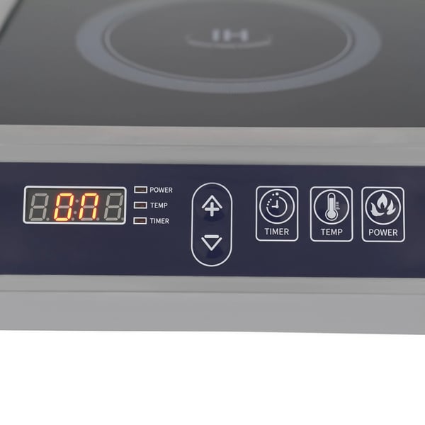 Kommerciel Induktionskogeplade - EU‑Stik - 60–300 °C, 10 Trin - Til 12–30 cm Magnetisk Bund - Maks. Belastning 75 kg - Sort
