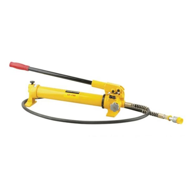 Hydraulisk håndpumpe - CP-700 - 10000 PSI - Manuel - Til 10 ton hydraulikcylindre - Let - Gul