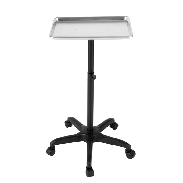 Salonvogn - 3-etagers rullevogn - Låsbare hjul - Bæreevne 6 kg - Frisør & spa - Aluminium/Jern/Plast - Rør Ø35,3–39,6 mm - Sølv