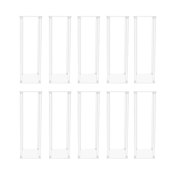 Blomsterpelare - Rektangulär akrylpiedestal - 10-pack - 20x20x60 cm - Montering - Bröllop & fest - Vit