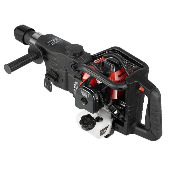 Nedbrydningshammer Jackhammer - Benzindrevet - Totakt 33 cc - Effekt 1000 W - Slag 2300–4000/min - Max 30 mm - Tank 0,9 l - Manuel trækstart - Sort
