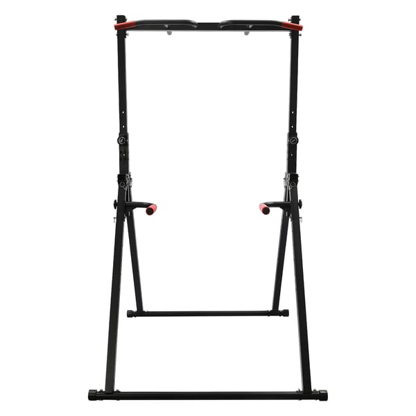 Power Tower - Dip- og Pull-up-station - Multifunktion - Parallelle Stænger - Maks belastning 200 kg - Styrketræning - Hjemmetræning - Sort