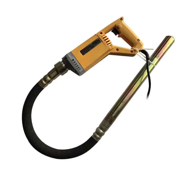 Elektrisk betonvibrator - Håndholdt - 800 W - 4500 o/min - Vibrationsområde 25–50 mm - Netkabel 1,5 m - EU-stik - Gul