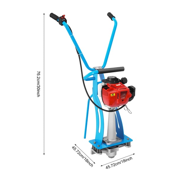 Betonivibraattori - Power Screed -moottori - 35,8 cc 4-tahti bensiinimoottori - 900 W - 9500–10000 värähdystä/min - Teräs - Oranssi/Musta
