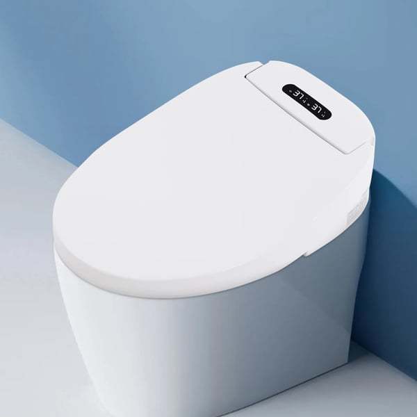 Smart bidet-toiletsæde - Elektrisk med fjernbetjening - Fire temperaturer 34–40°C - Selvrensende dyse - Soft-close - EU-stik - Hvid