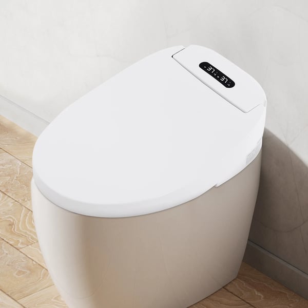 Smart bidet-toiletsæde - Elektrisk med fjernbetjening - Fire temperaturer 34–40°C - Selvrensende dyse - Soft-close - EU-stik - Hvid