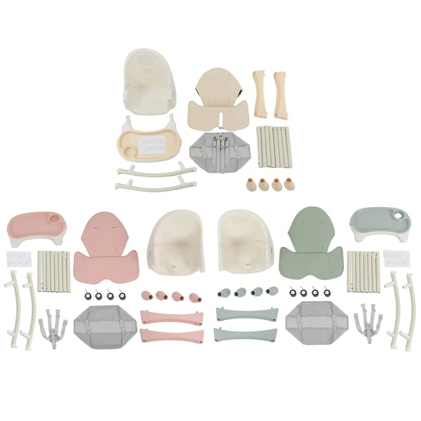 Baby højstol - Spisestol - Ryglæn 3 positioner - Bakke 3 positioner - Alder 6 mdr–3 år - Maks 15 kg - PP/Stål/PU - Mintgrøn