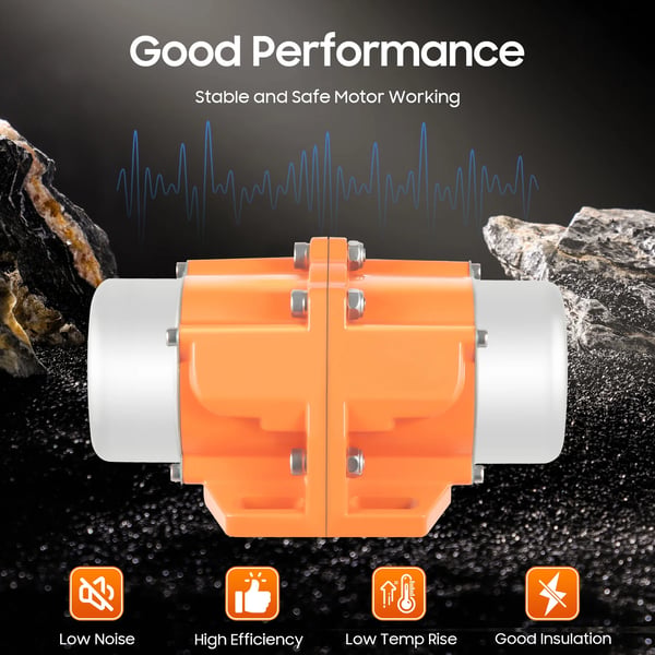 AC vibrationsmotor - Asynkron vibrator - 60 W - 220 V - 3000 o/min - 38 kg vibrationskraft - 1,5 m kabel - 17×11×7 cm