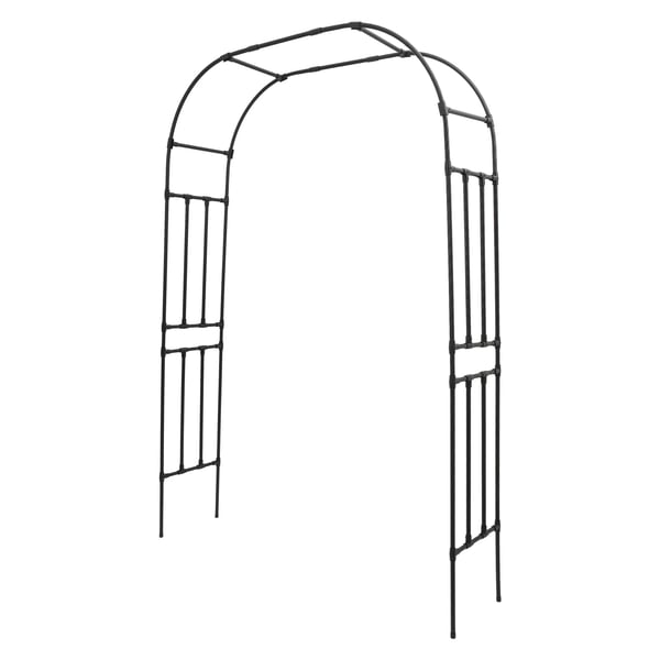 Havebue Rosenbue - Fritstående Metalbue - 240×150×40 cm - Til Klatreplanter, Bryllupper, Arrangementer - Sort